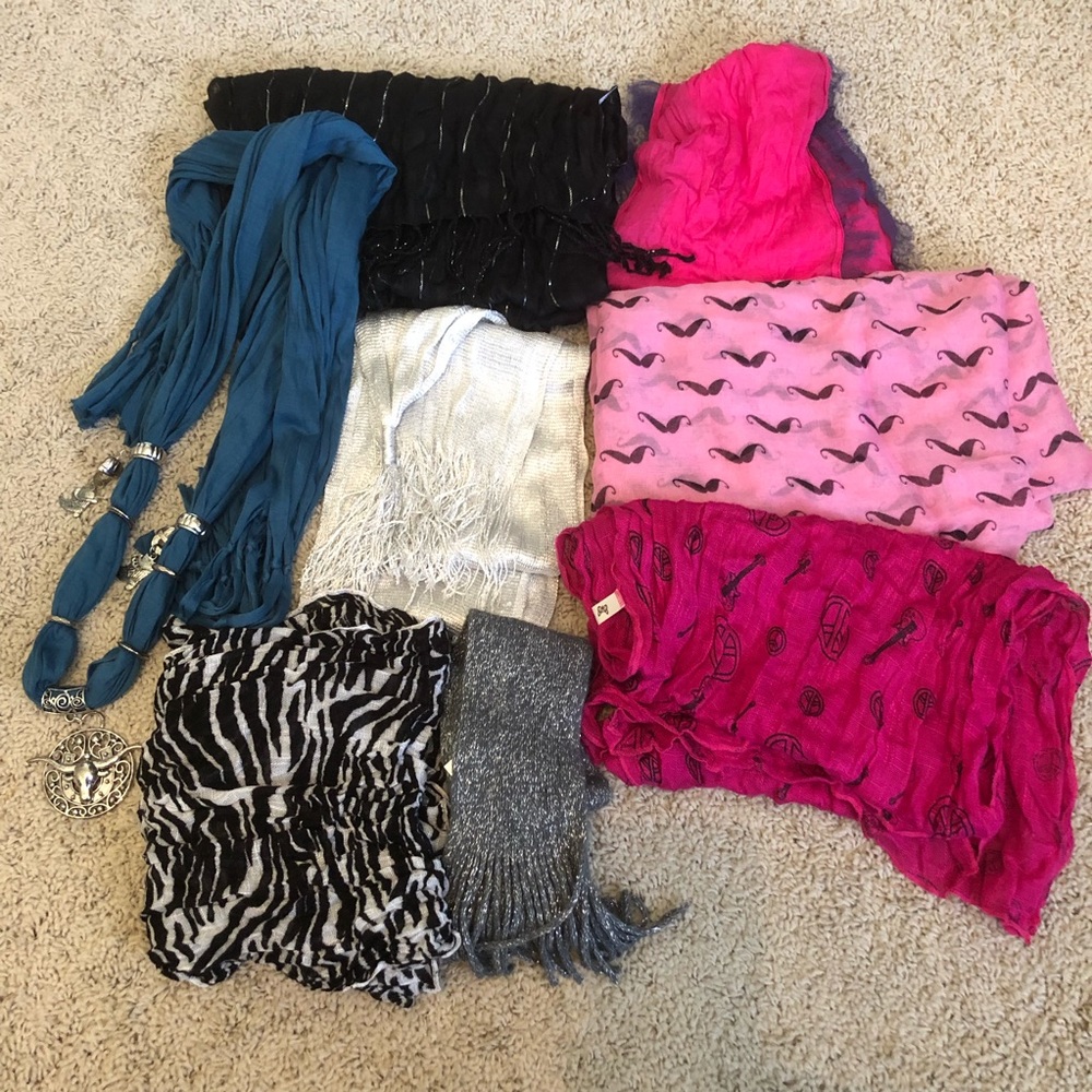 8pc Fashion Staple Scarf Set Bundle